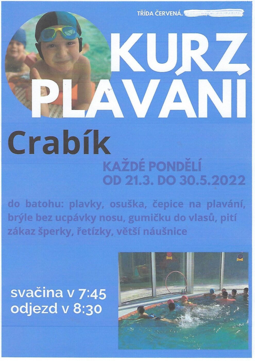 Plavání v CRABÍKU