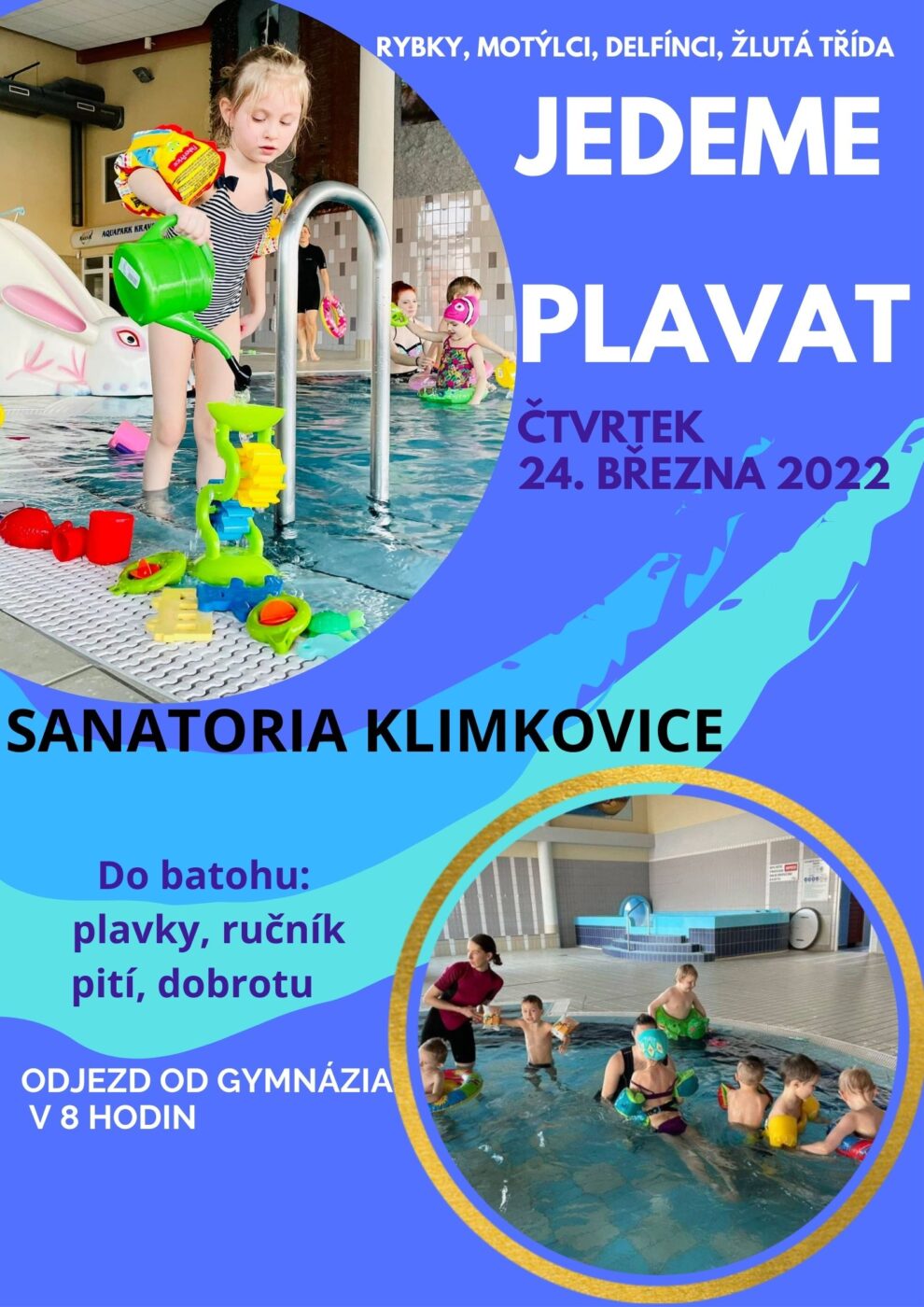 Děti speciálních tříd se těší na plavání do Klimkovic
