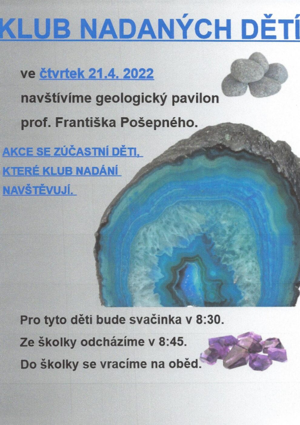 Návštěva geologického pavilonu