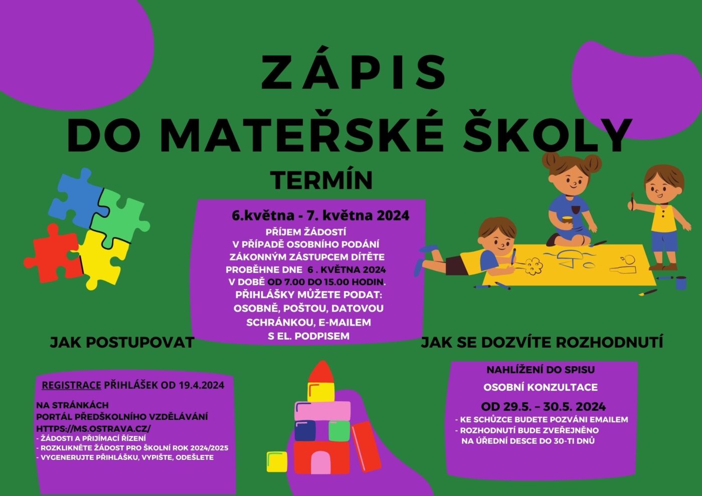 Zápis do mateřské školy pro školní rok 2024/2025
